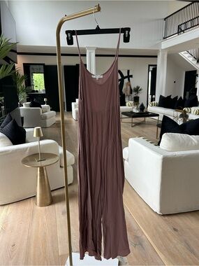 Wide-Leg Jumpsuit light Purple Pockets